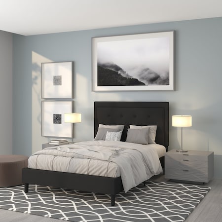 Flash Furniture Roxbury Full Platform Bed, Black SL-BK5-F-BK-GG